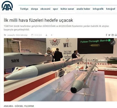 Η Τουρκία δοκίμασε βαλλιστικούς πυραύλους δικής της κατασκευής